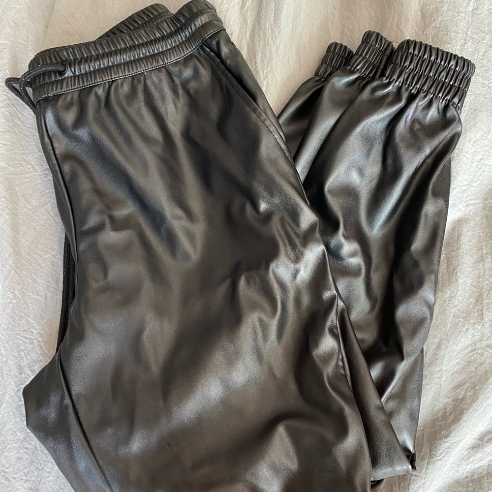Leather Joggers